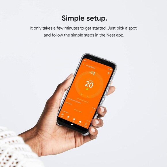 Google Nest Temperature Sensor  T5000SF Smart Thermostat White - Picture 5 of 13